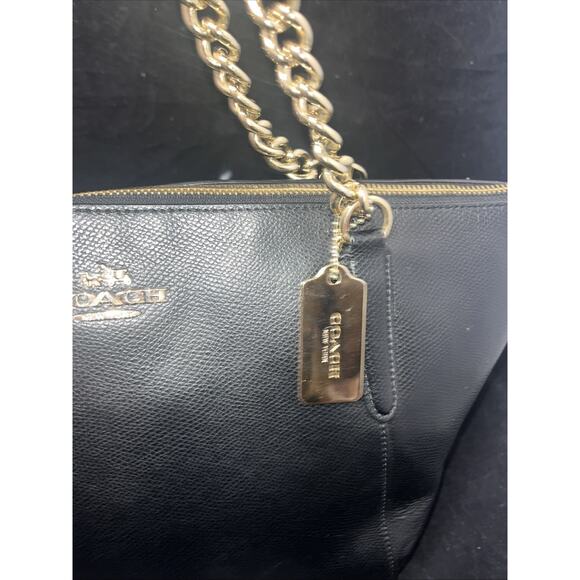 Coach AVA CROSSGRAIN 87401 Black Bag Tote Handbag EUC - Picture 3 of 15